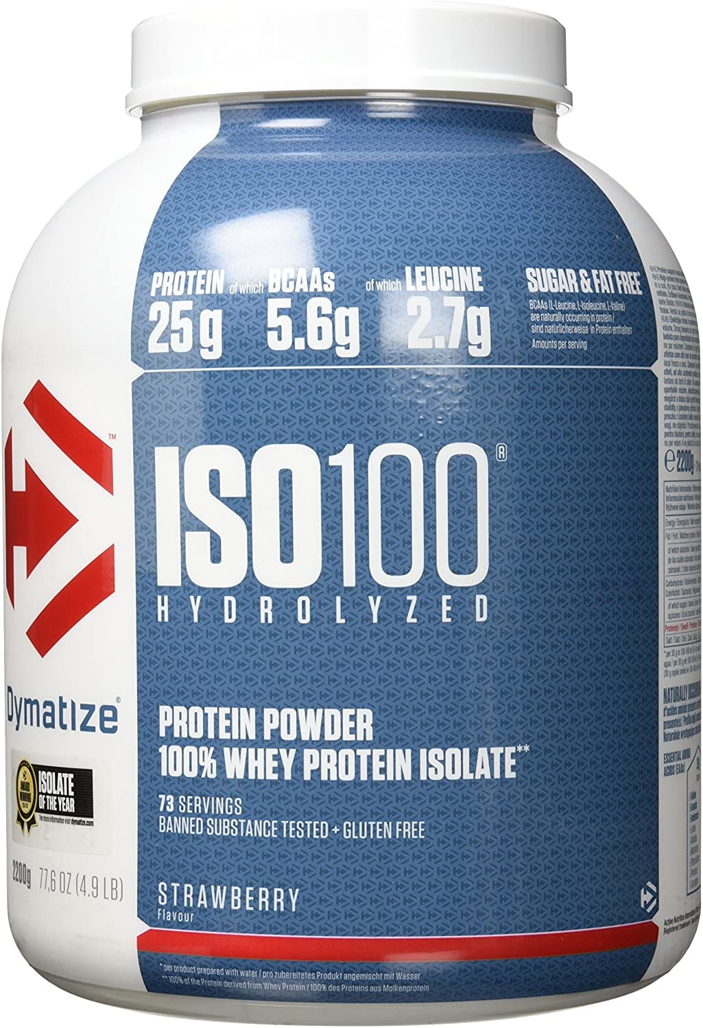 ISO 100 Hydrolyzed - 2200g - Strawberry
