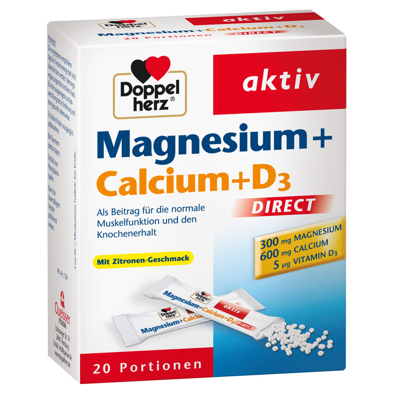 Magnesium + Calcium + D3 Direct (20 Portionen) von Doppelherz
