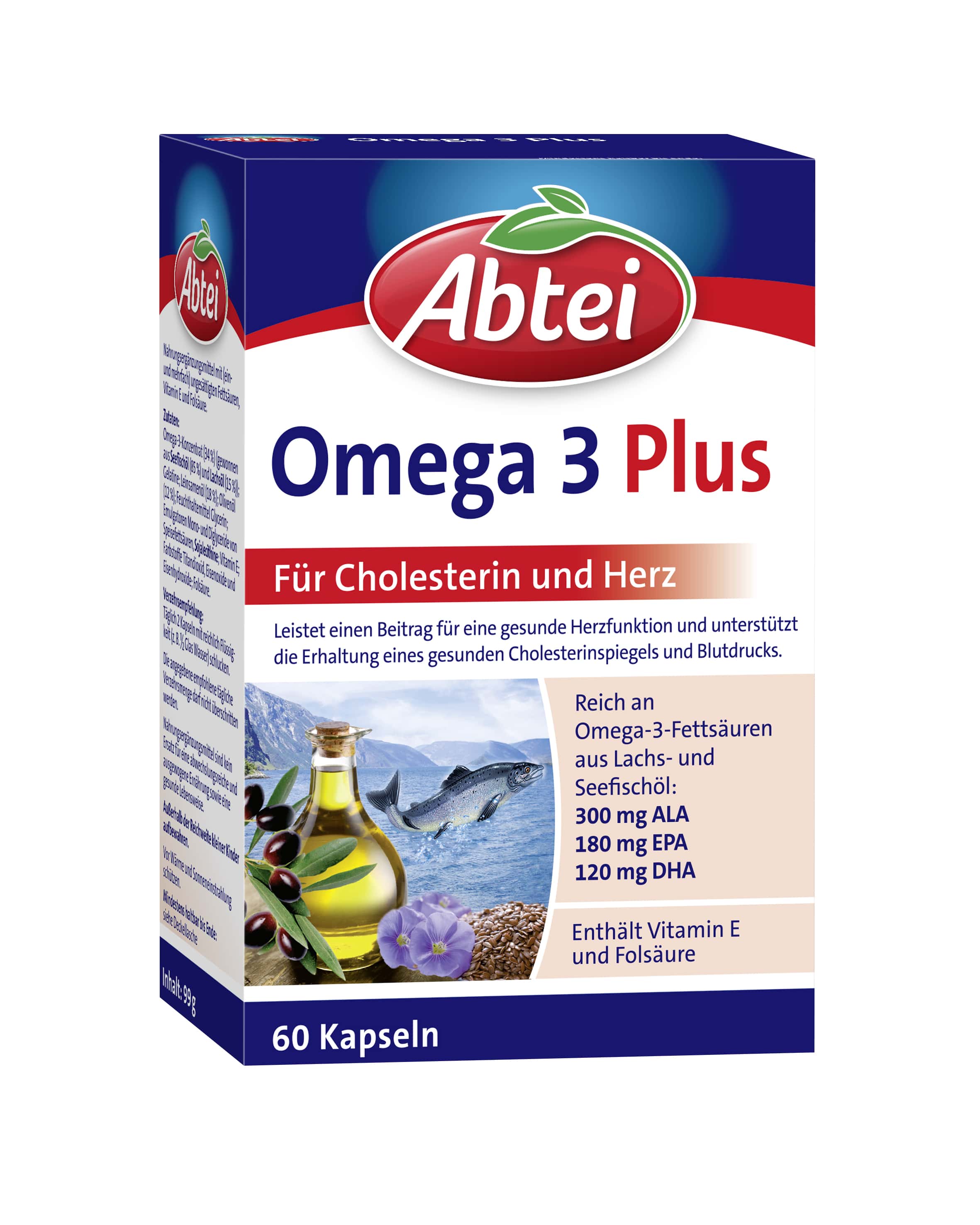 Omega369 Lachsöl und Leinöl plus Olivenöl (60 Kapseln)