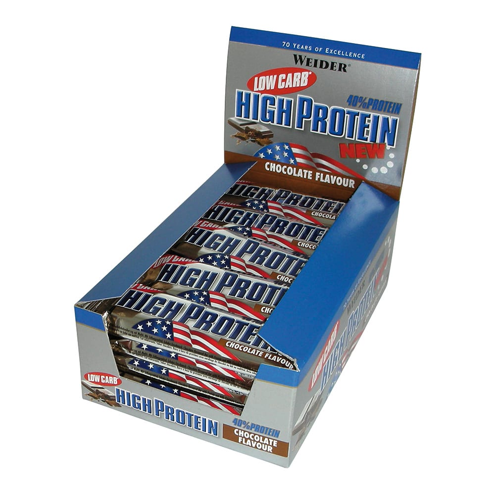 40% Low Carb High Protein Bar - 24 x 50g - Schokolade