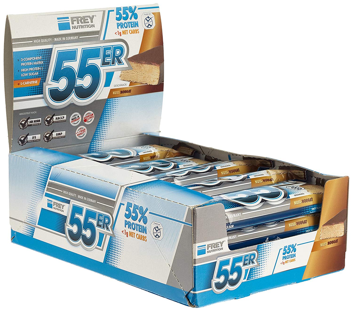 Proteinriegel 55er - 20x50g - Nuss-Nougat