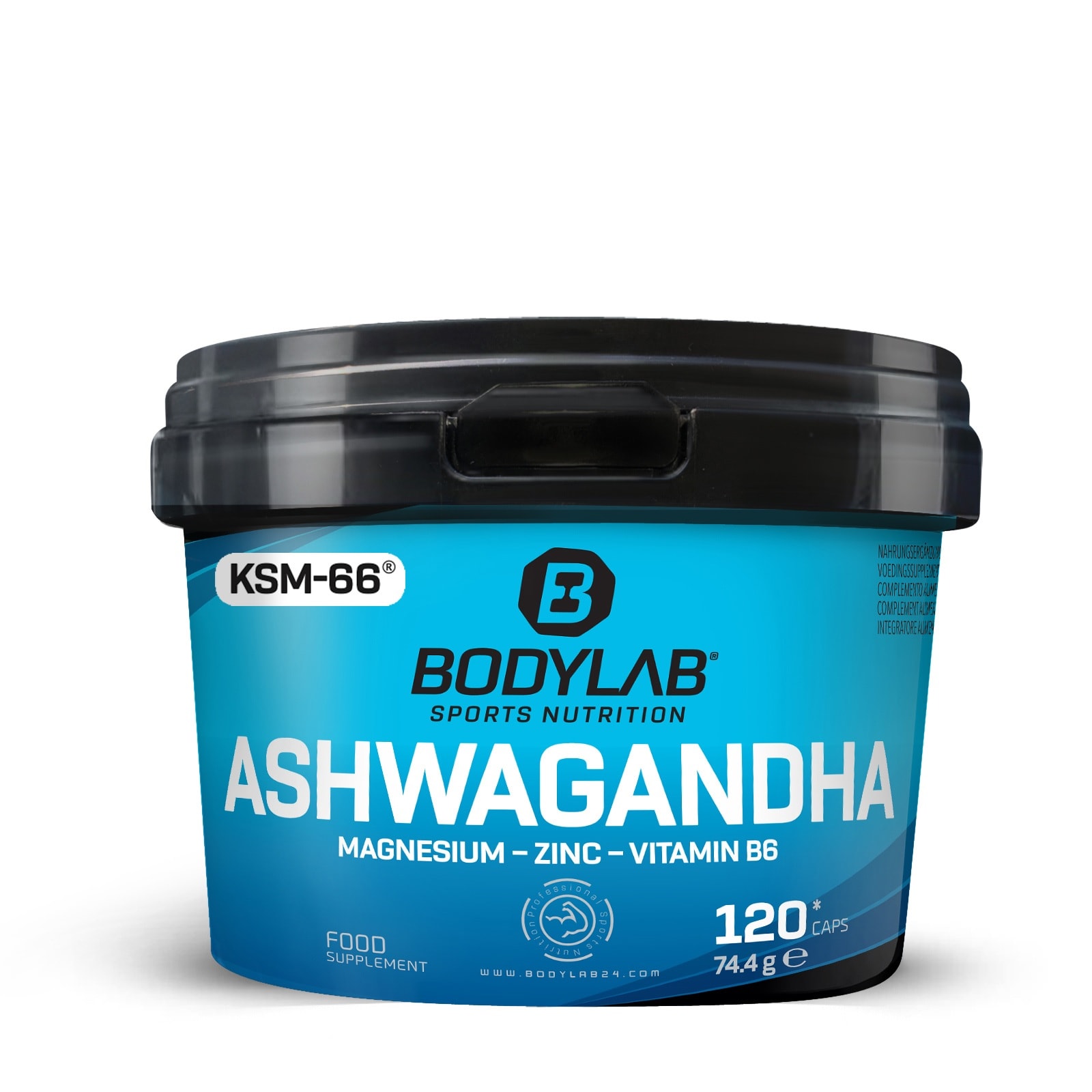 Ashwagandha + Magnesium Zinc Vitamin B6 (120 Kapseln) Bodylab24 Shop