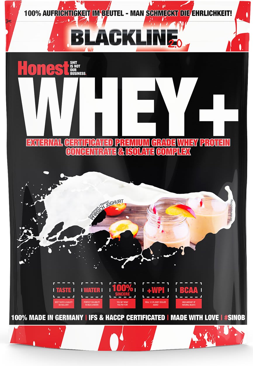 Honest Whey + - 1000g - Pfirsich Joghurt