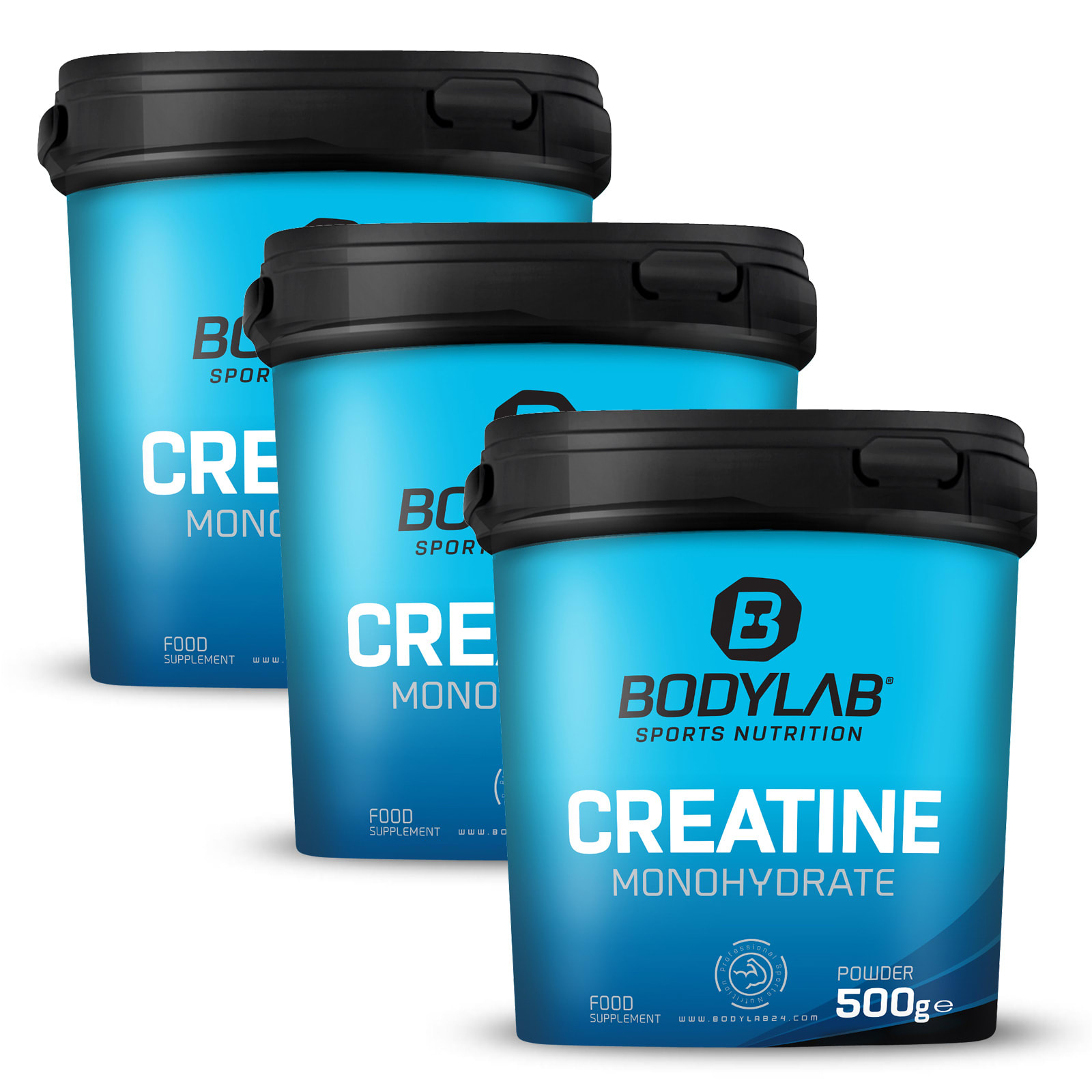 3 x creatine powder 500g bodylab24 shop