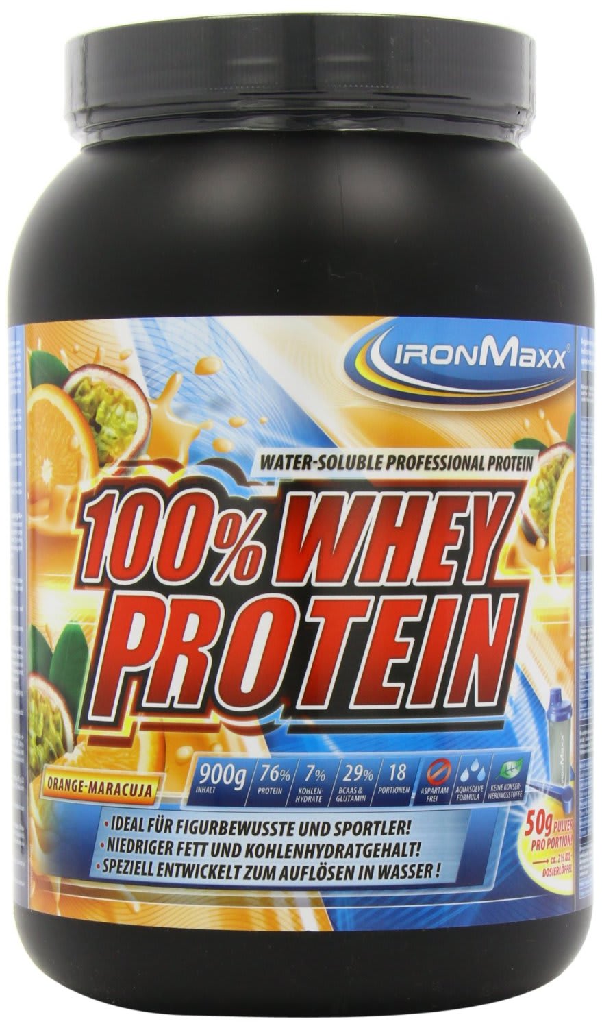 100% Whey Protein - 900g - Orange-Maracuja