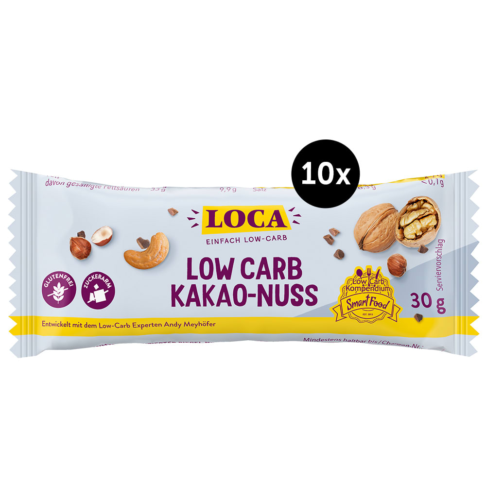 Low Carb Riegel Kakao-Nuss (10x30g)