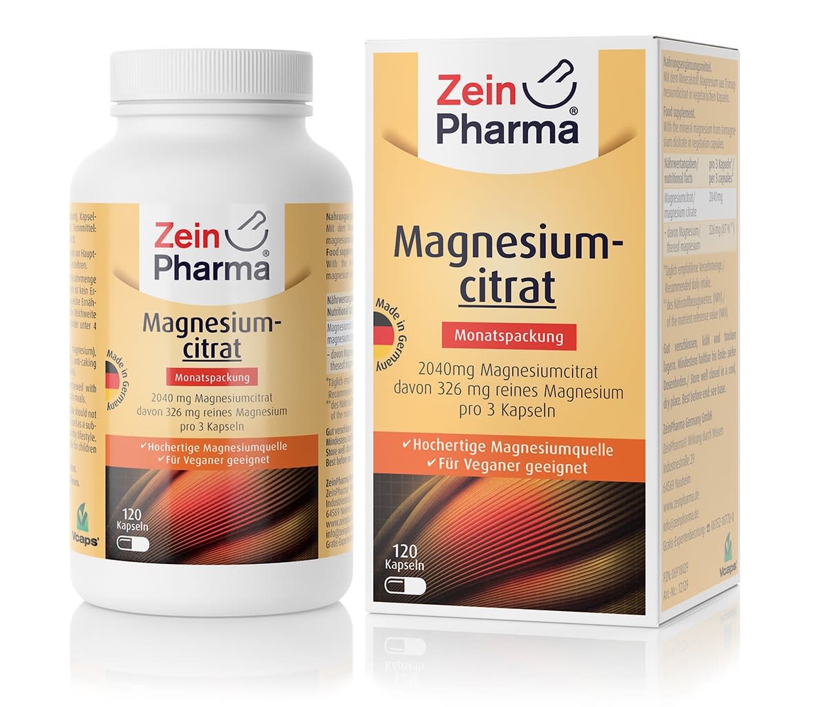 MagnesiumCitrat (120 Kapseln) von ZeinPharma kaufen Bodylab24 Shop