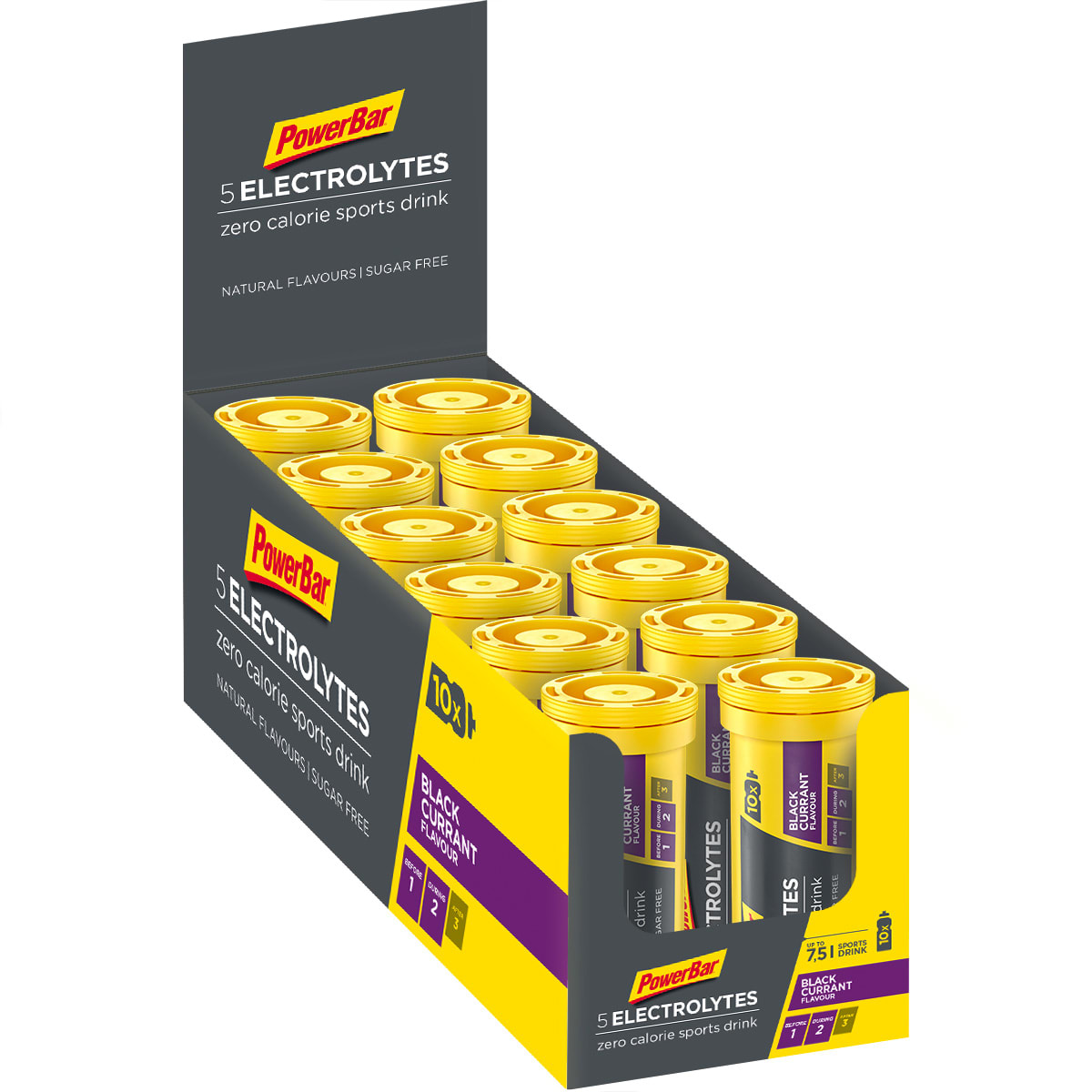 5 Electrolytes Sports Drink - 12 x 10Tabs - Schwarze Johannisbeere