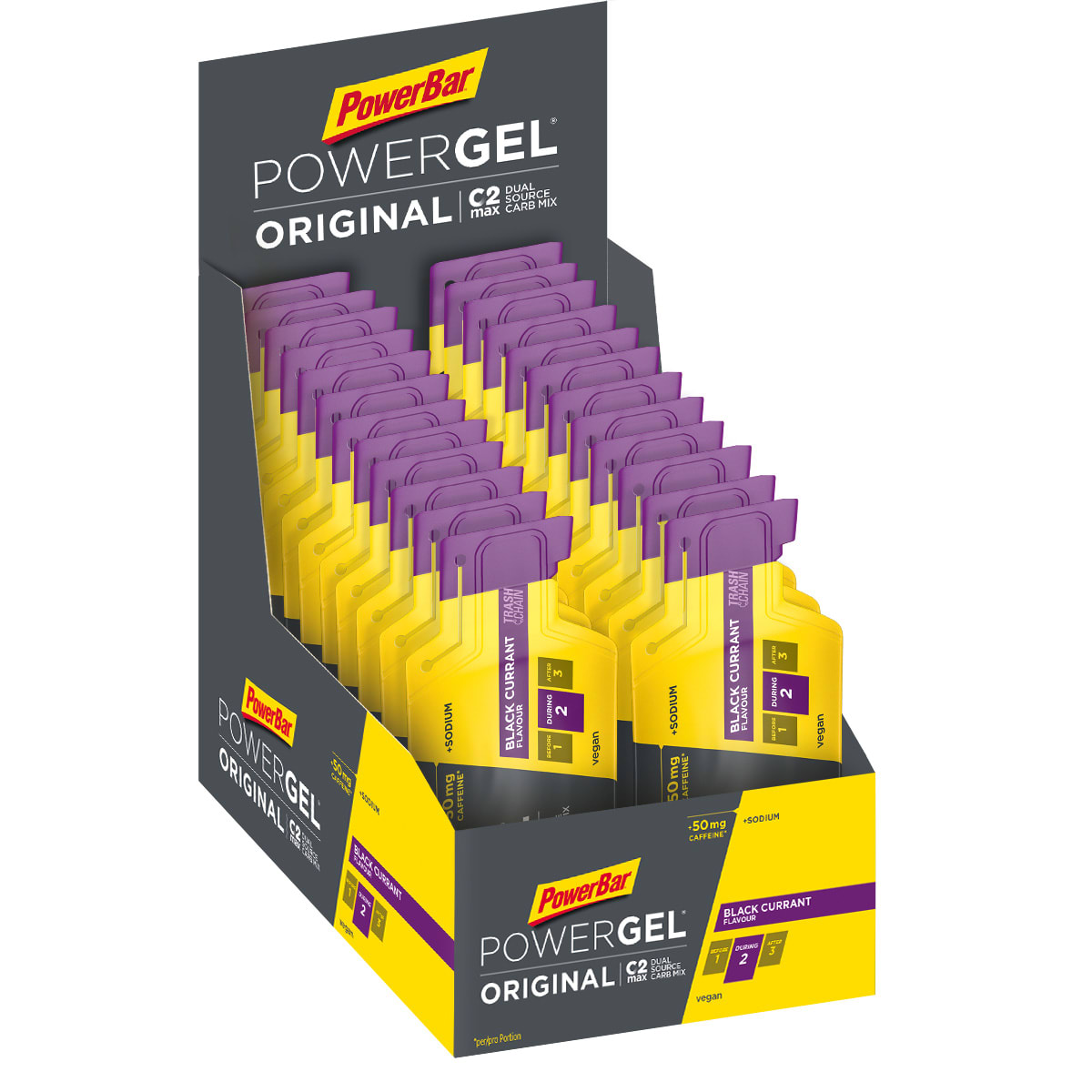 PowerGel - 24x41g - Schwarze Johannisbeere + Koffein