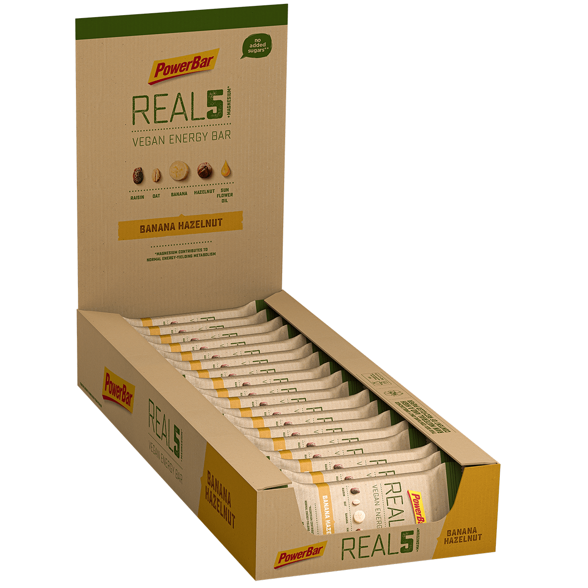 Real5 Vegan Energy Bar - 18x65g - Banana Hazelnut