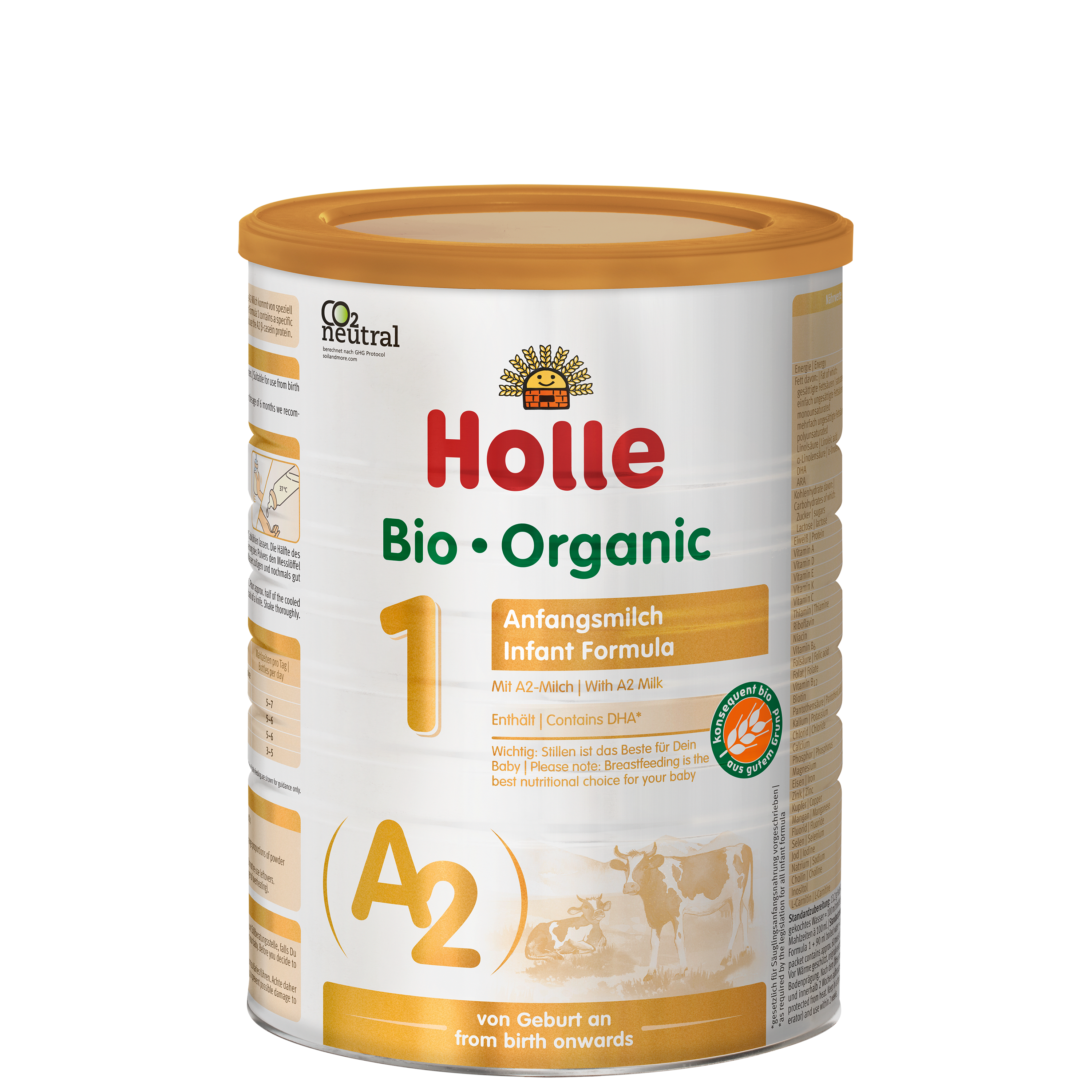 A2 Bio-Anfangsmilch 1, von Geburt an (800g)