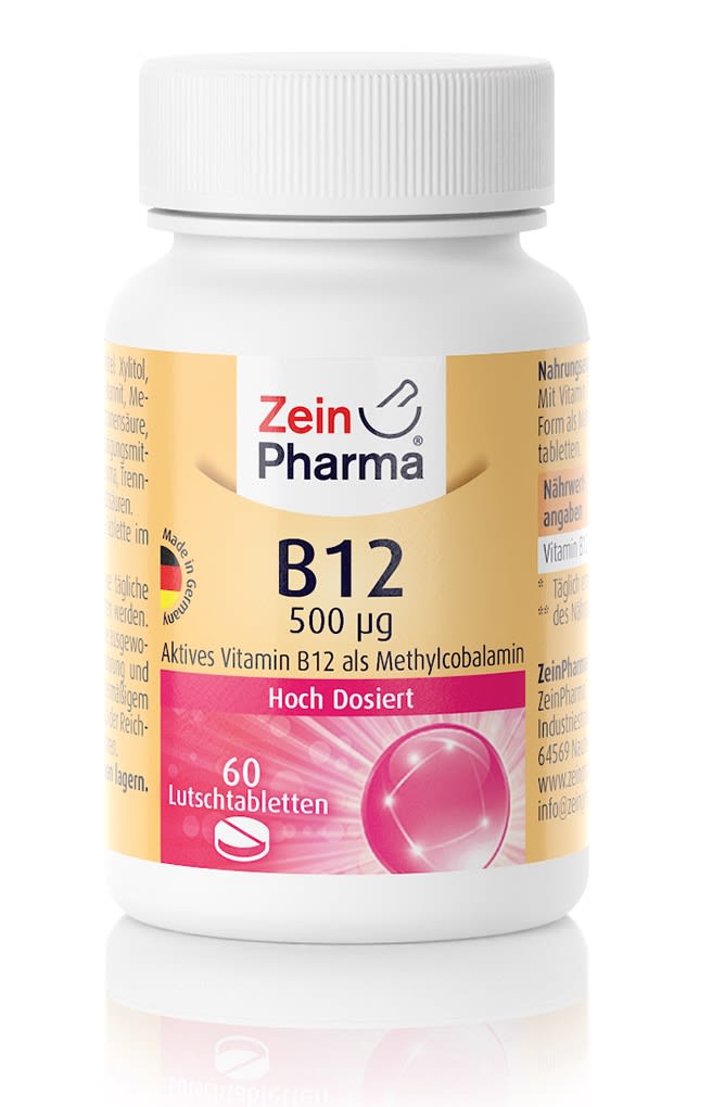 Vitamine B12 500µg (60 zuigtabletten) Bodylab24 Shop