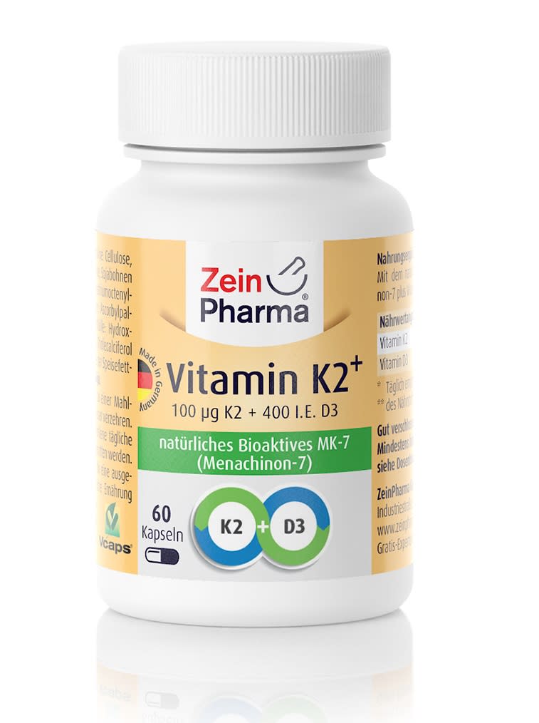 Vitamin K2 MK7 100µg + Vitamin D3 400 I.E. (60 Kapseln) von ZeinPharma