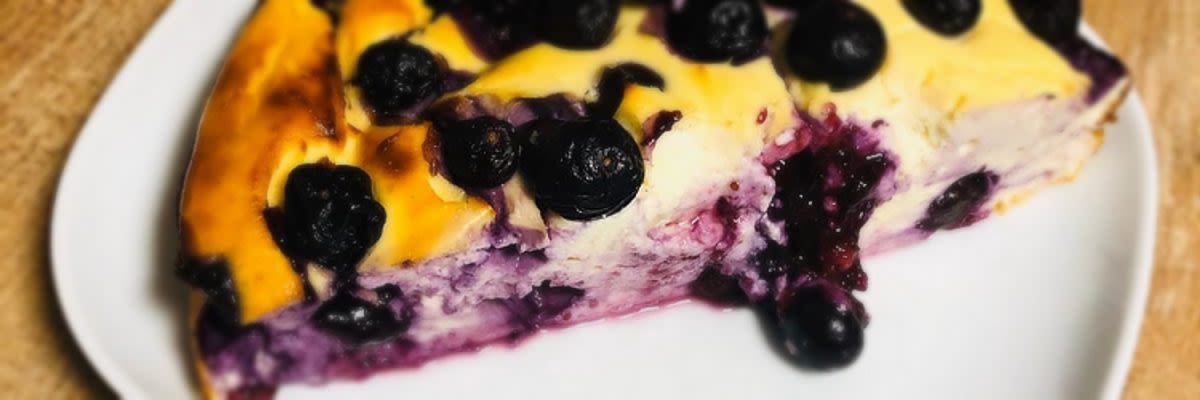 Fitness cheesecake met bosbessen bij Bodylab