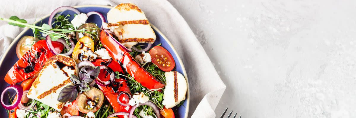 Halloumi mit Grillgemüse