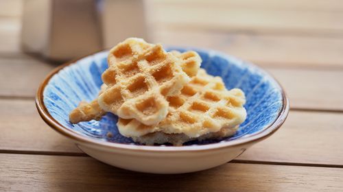 Proteinhaltige Butterkeks-Waffel-Churros