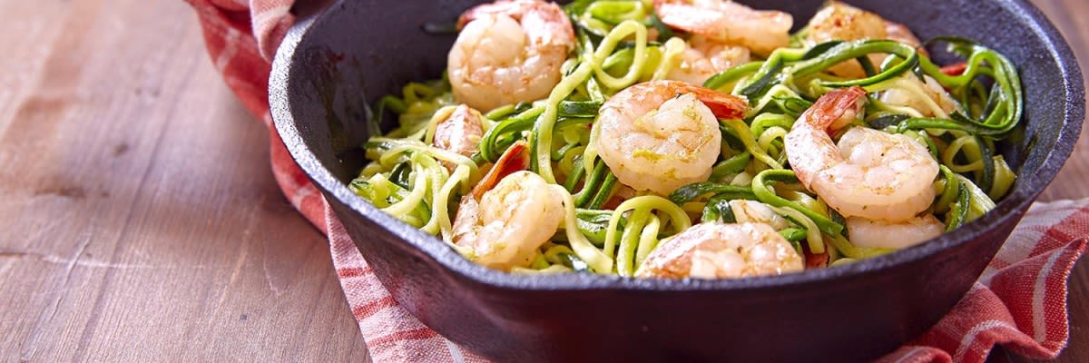 zucchini nudeln mit garnelen