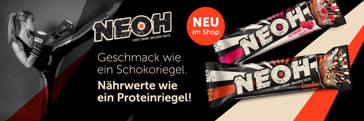 NEOH .- Geschmack wie ein Schokoriegel. Nährwerte wie ein Proteinriegel.