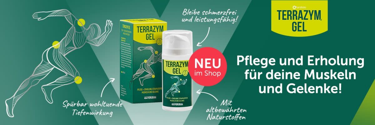 Orthim, Terrazym Gel. Pflege und Erholung für deine Muskeln und Gelenke!