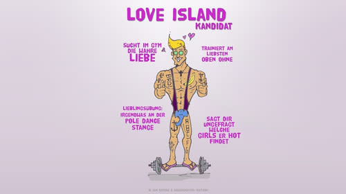 Gym-Typen - unübersehbare Typen im Fitnessstudio - der Love-Island-Kandidat