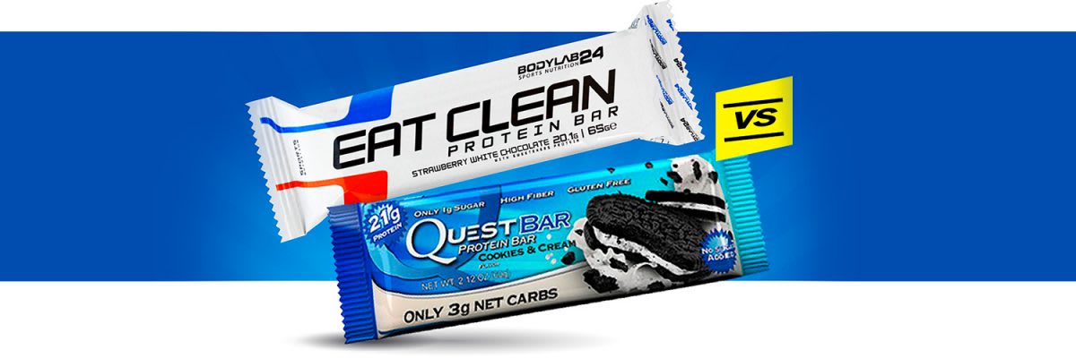 Vergleich Eat Clean und Quest Bar