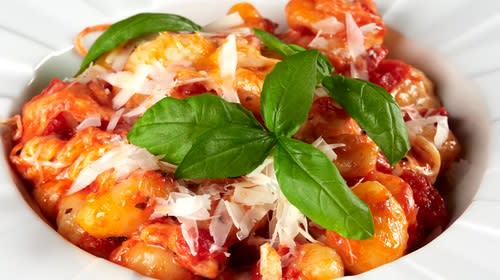 Whey gnocchi met tomaten en/of zalm en spinazie