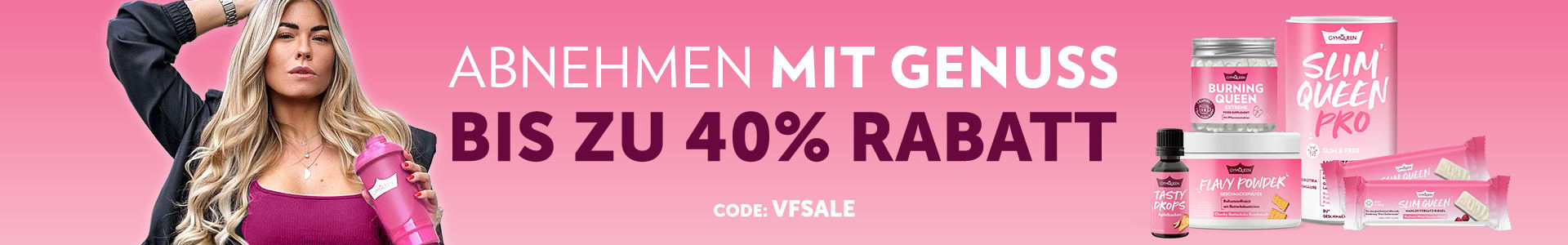 Get fit & in shape mit Gymqueen! Jetzt Produkte entdecken & bis zu 40% Rabatt sichern.
