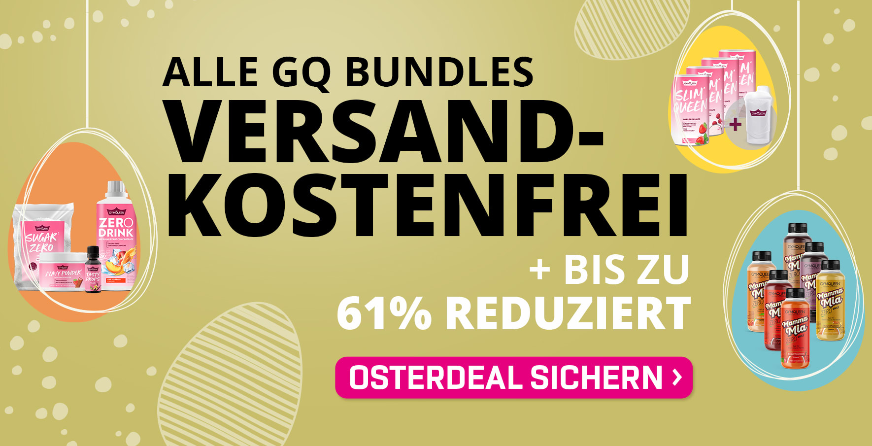 Oster-Deal: Shoppe zu Ostern alle GYMQUEEN Bundles versandkostenfrei!