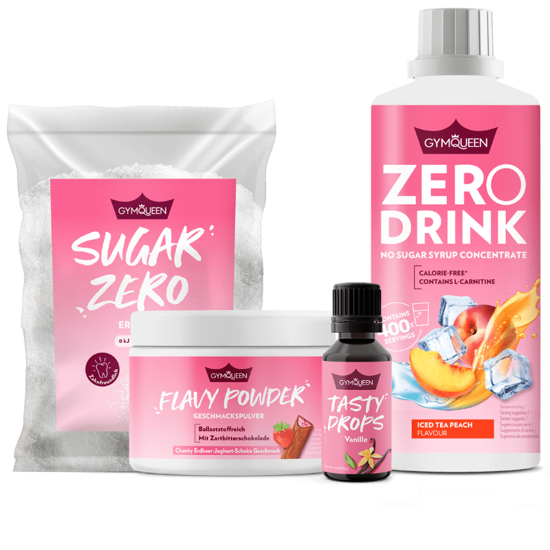 Zuckeralternativen | Sugar Zero, Flavy Powder, Tasty Drops & Zero Drinks von GYMQUEEN