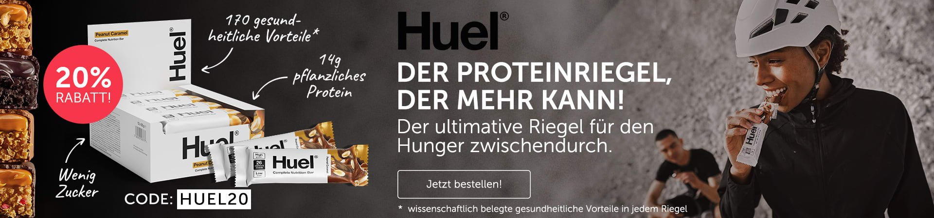 Ready when you are! Vollwertig versorgt. Immer und überall mit HUEL