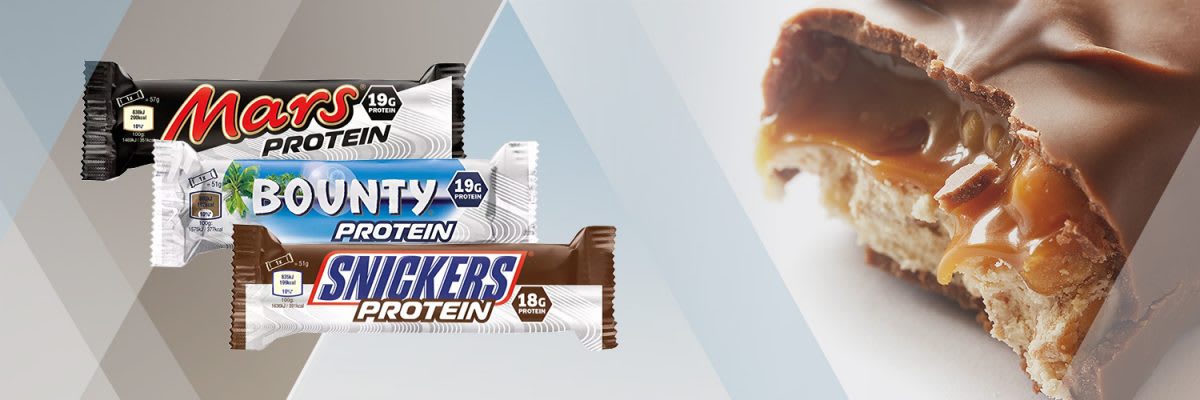 Proteinriegel Mars, Snickers, Bounty