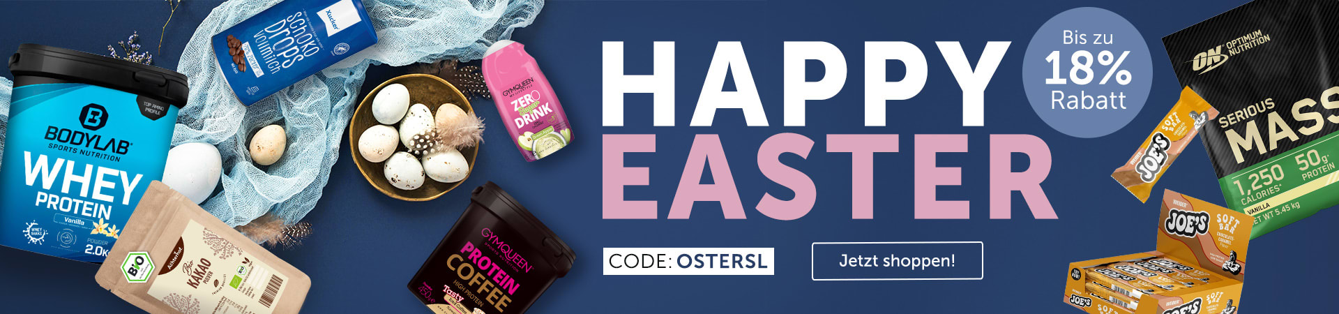 Profitiere jetzt von exklusiven Osterrabatten und spare bis zu 18%!