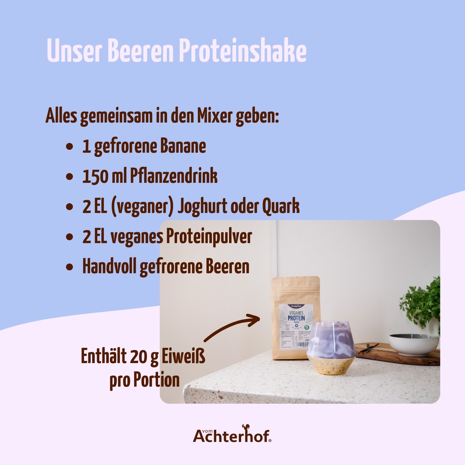 Unser Beeren-Proteinshake