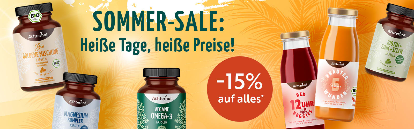 Sommer-Sale: 15% Rabatt auf alles*