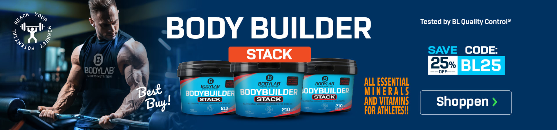 Spieropbouw, fitness, afvallen, Whey protein | Bodylab Shop