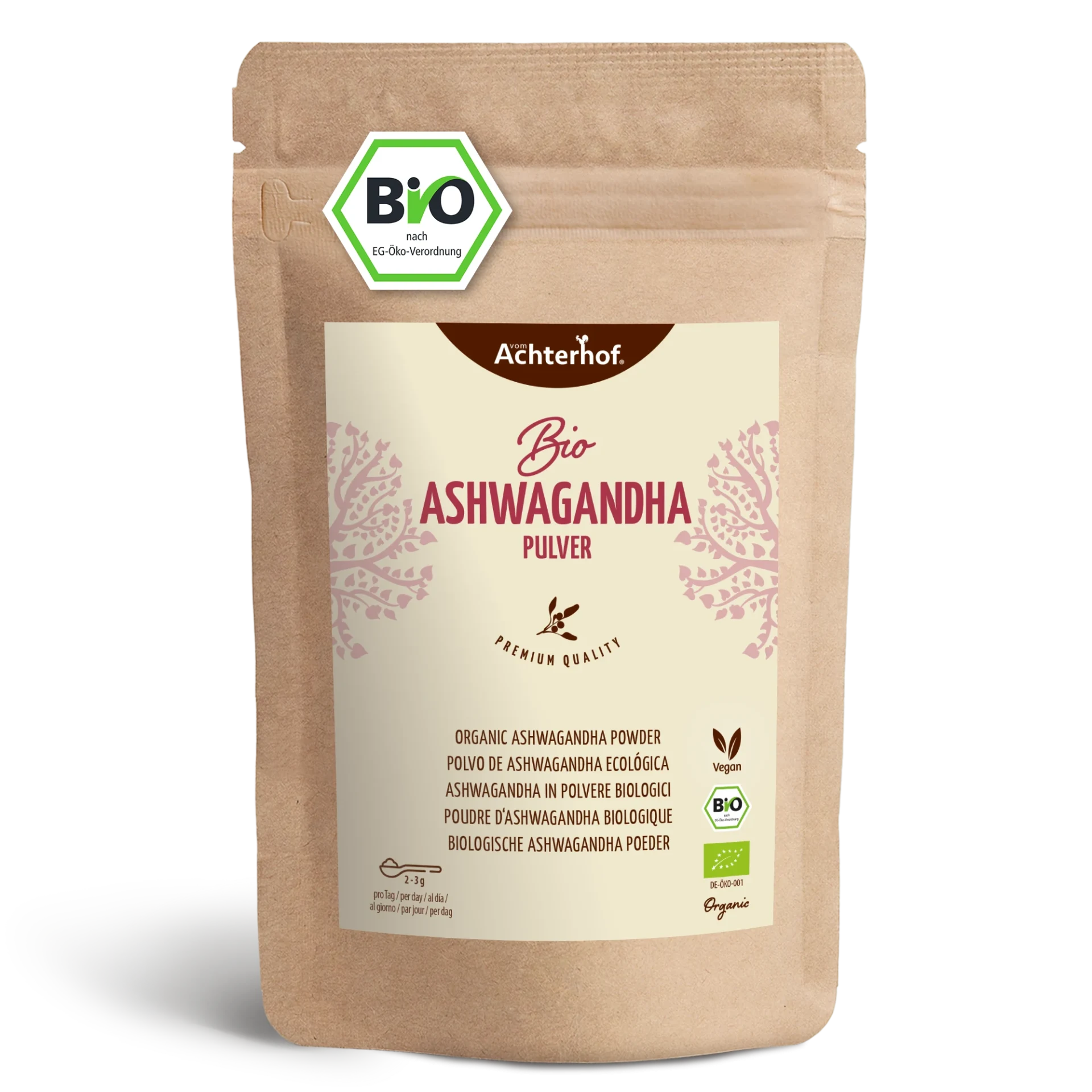 Ashwagandha Pulver Bio (150g) depicted