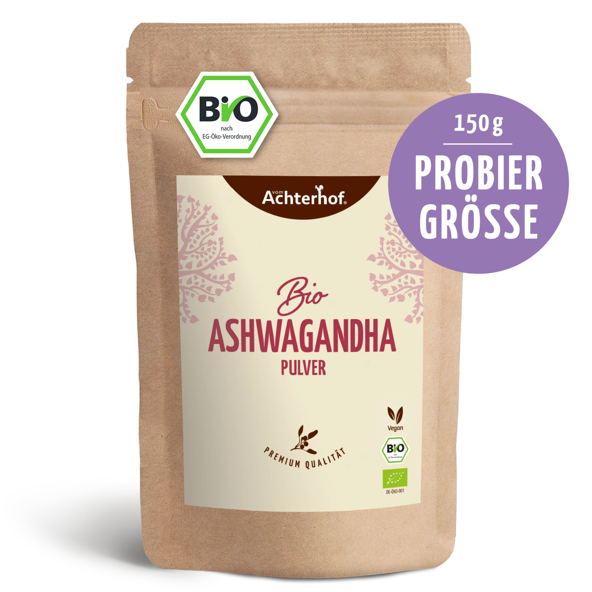 Ashwagandha Pulver Bio (150g) depicted