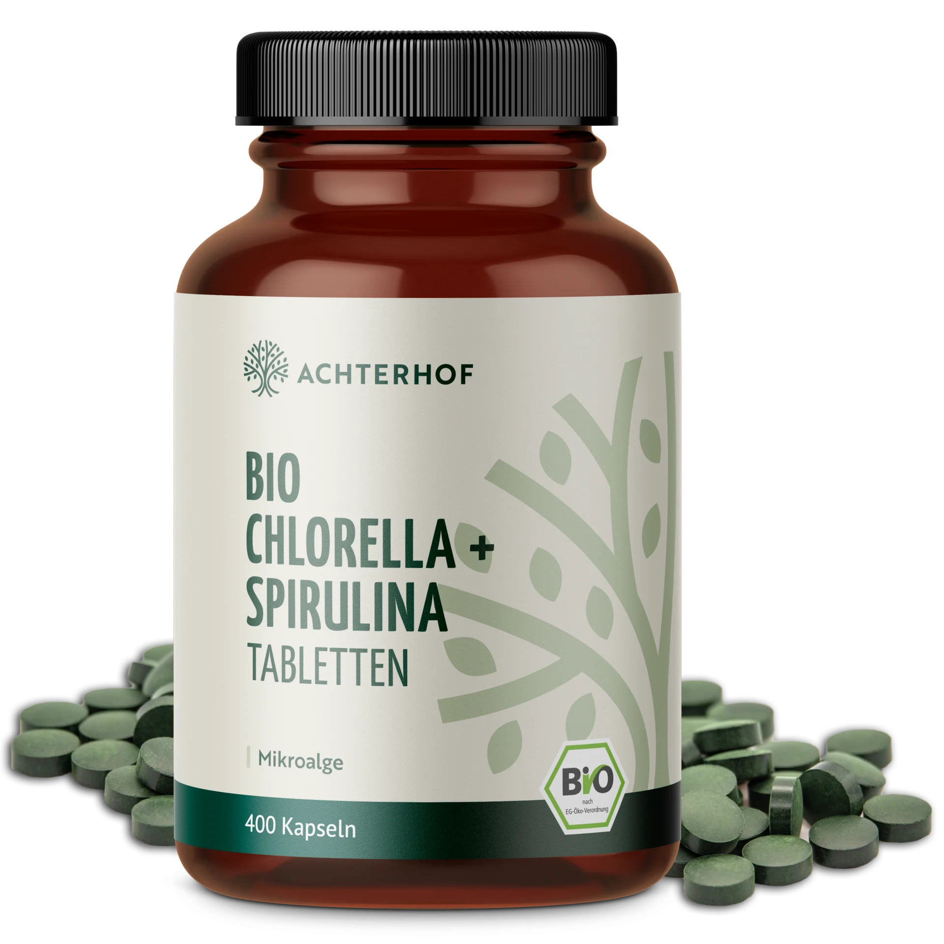 Chlorella & Spirulina Algen Tabletten Bio (400 Tabletten) depicted