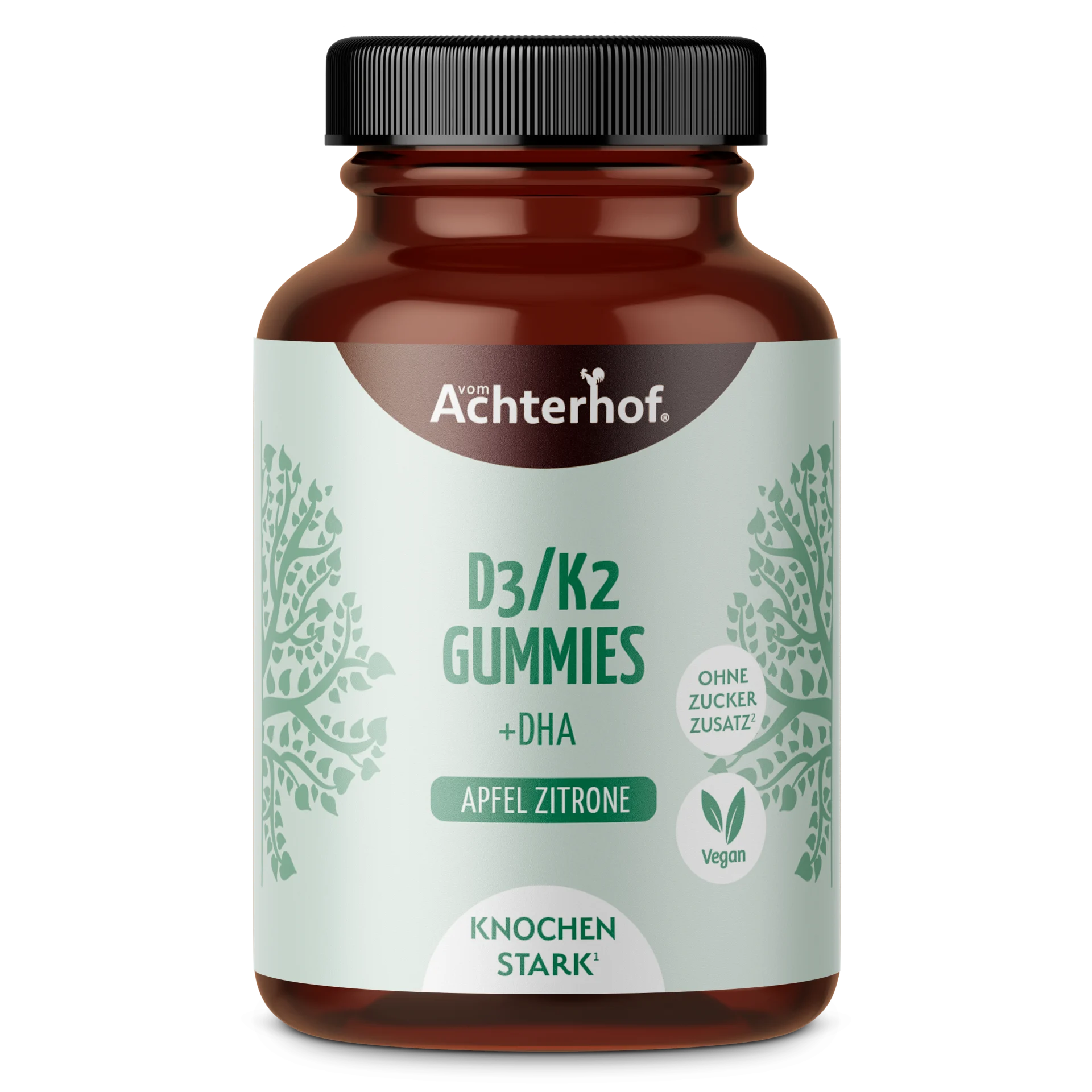 Saftgold D3/K2 Gummies Apfel Zitrone + DHA (80 Stück) depicted