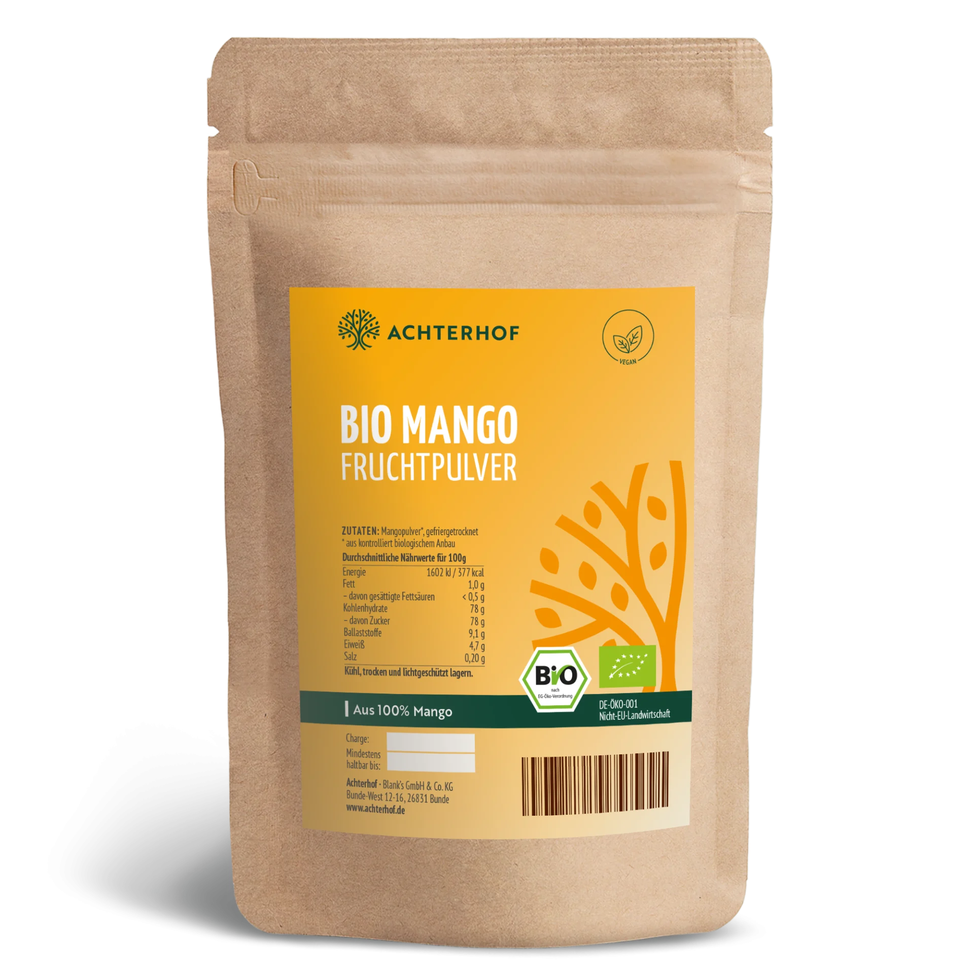 Bio Mango Fruchtpulver (100g) depicted