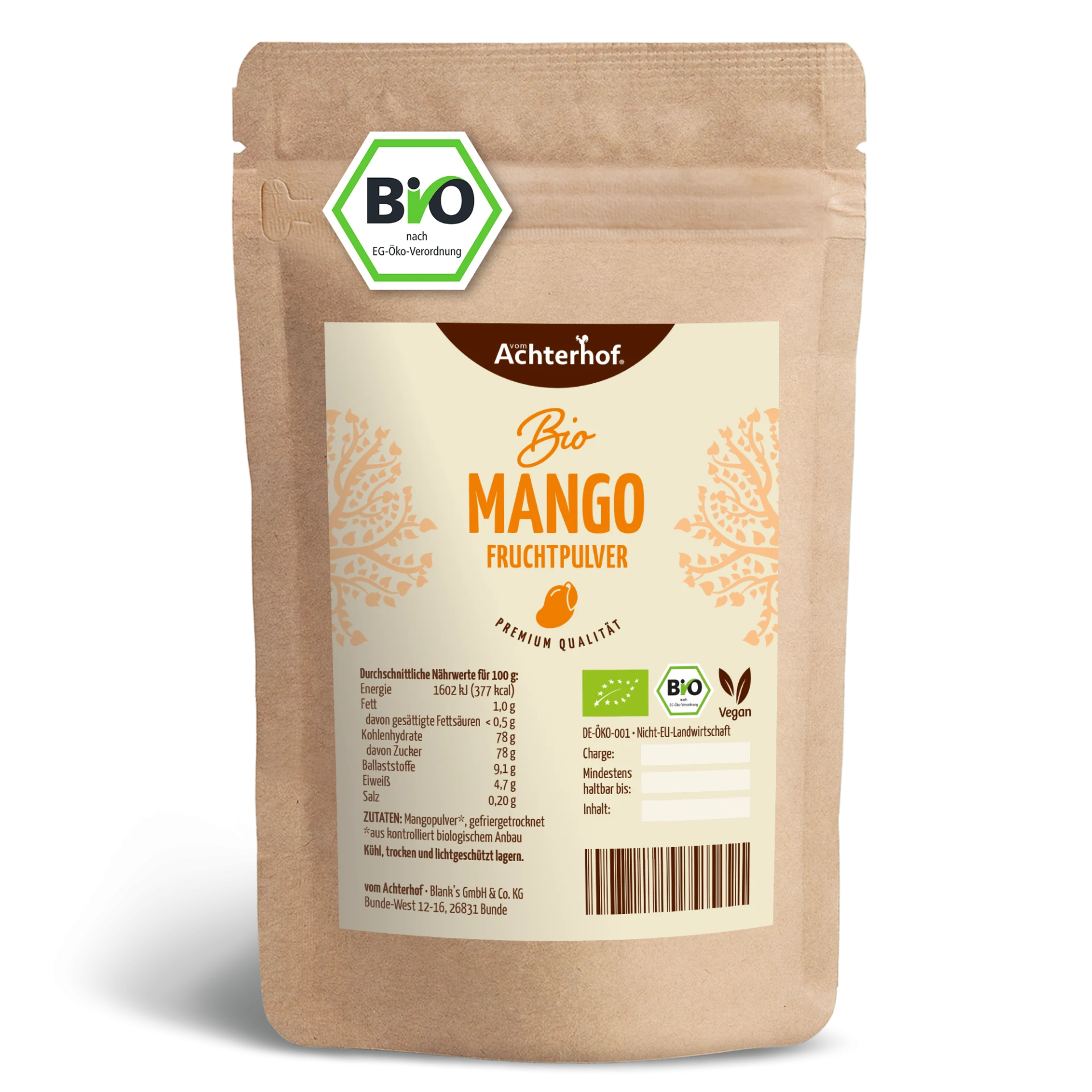 Bio Mango Fruchtpulver (100g) depicted
