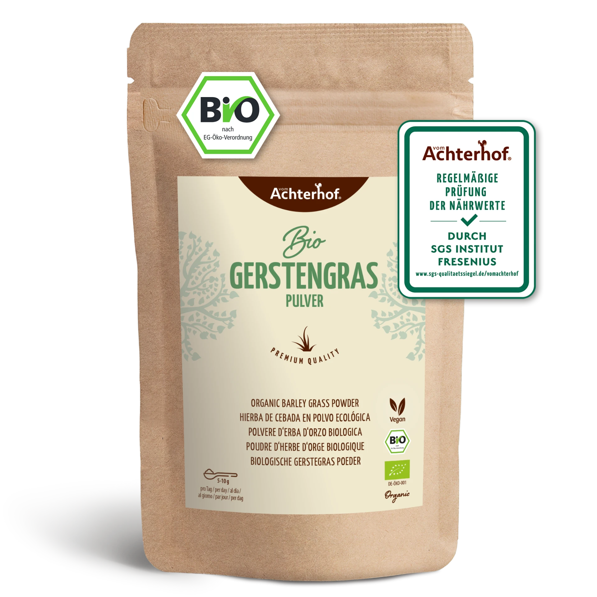 Gerstengras Pulver Bio (1000g) depicted