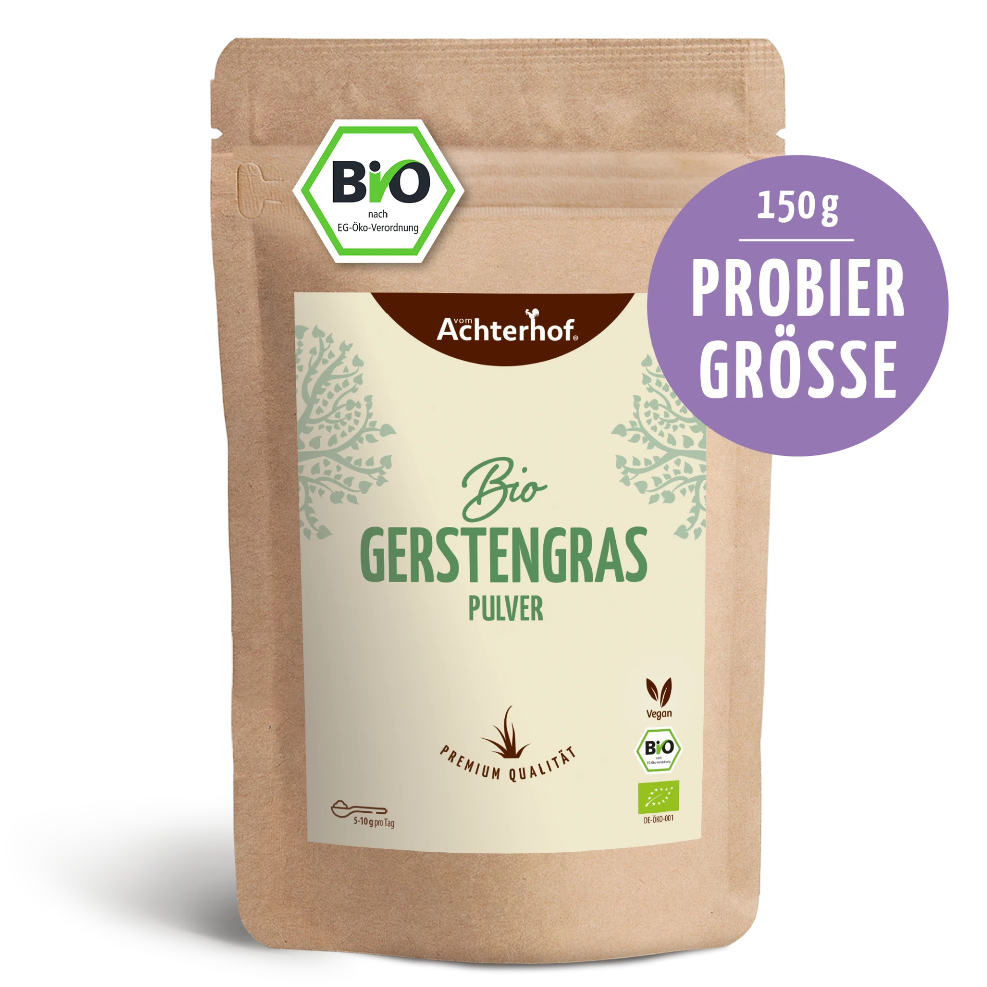 Gerstengras Pulver Bio (150g) depicted