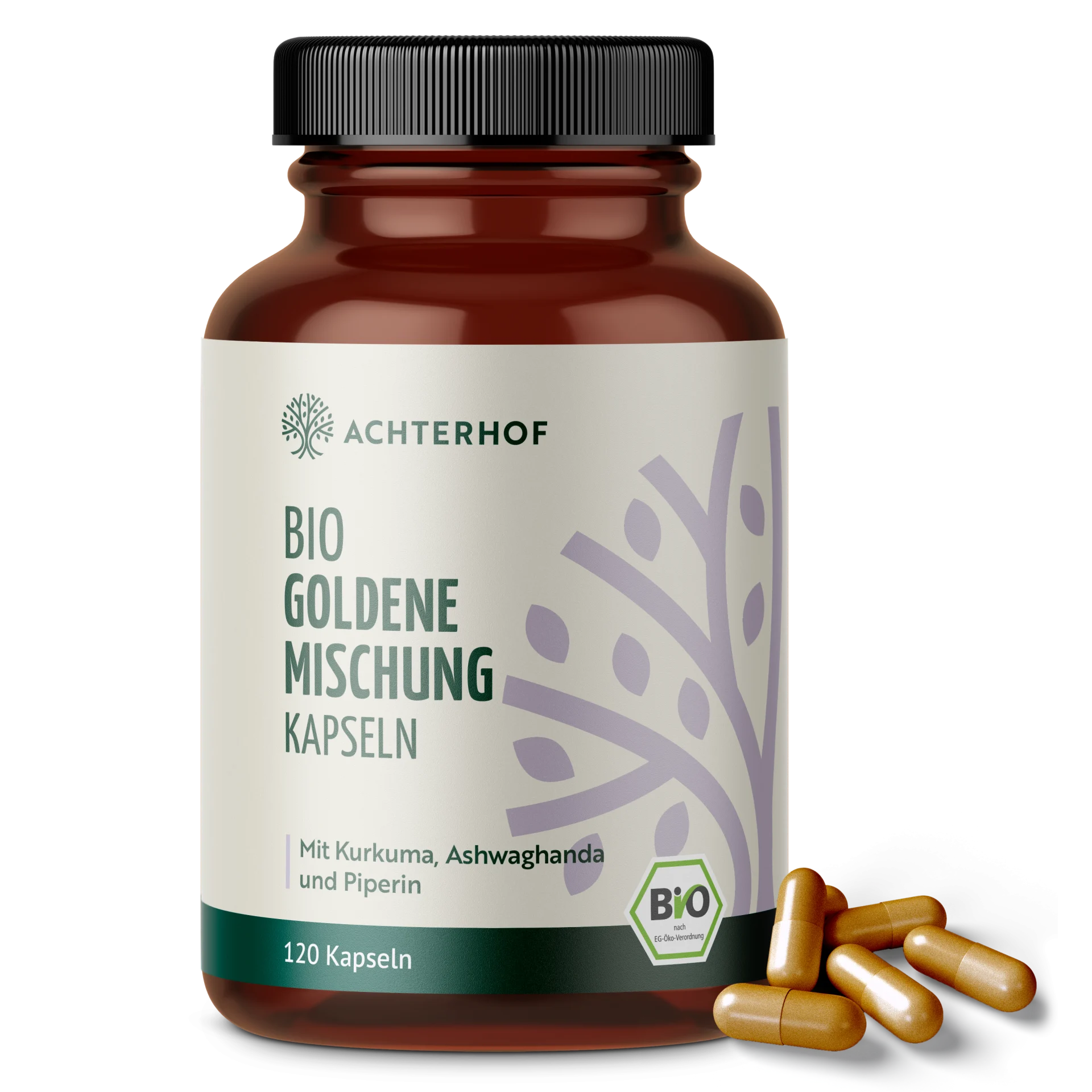 Goldene Mischung Kapseln Bio – mit Piperin (120 Kapseln) depicted