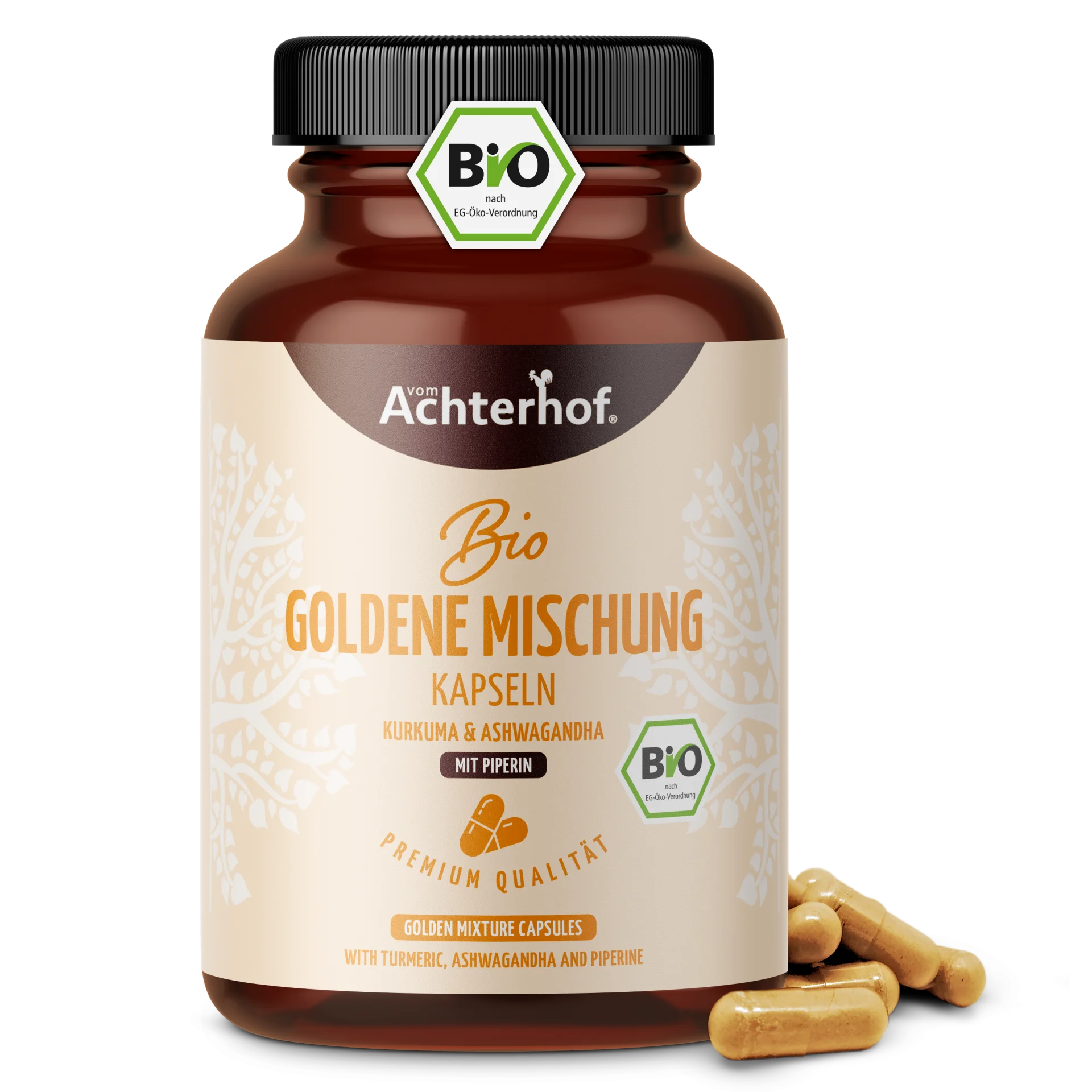 Goldene Mischung Kapseln Bio – mit Piperin (120 Kapseln) depicted