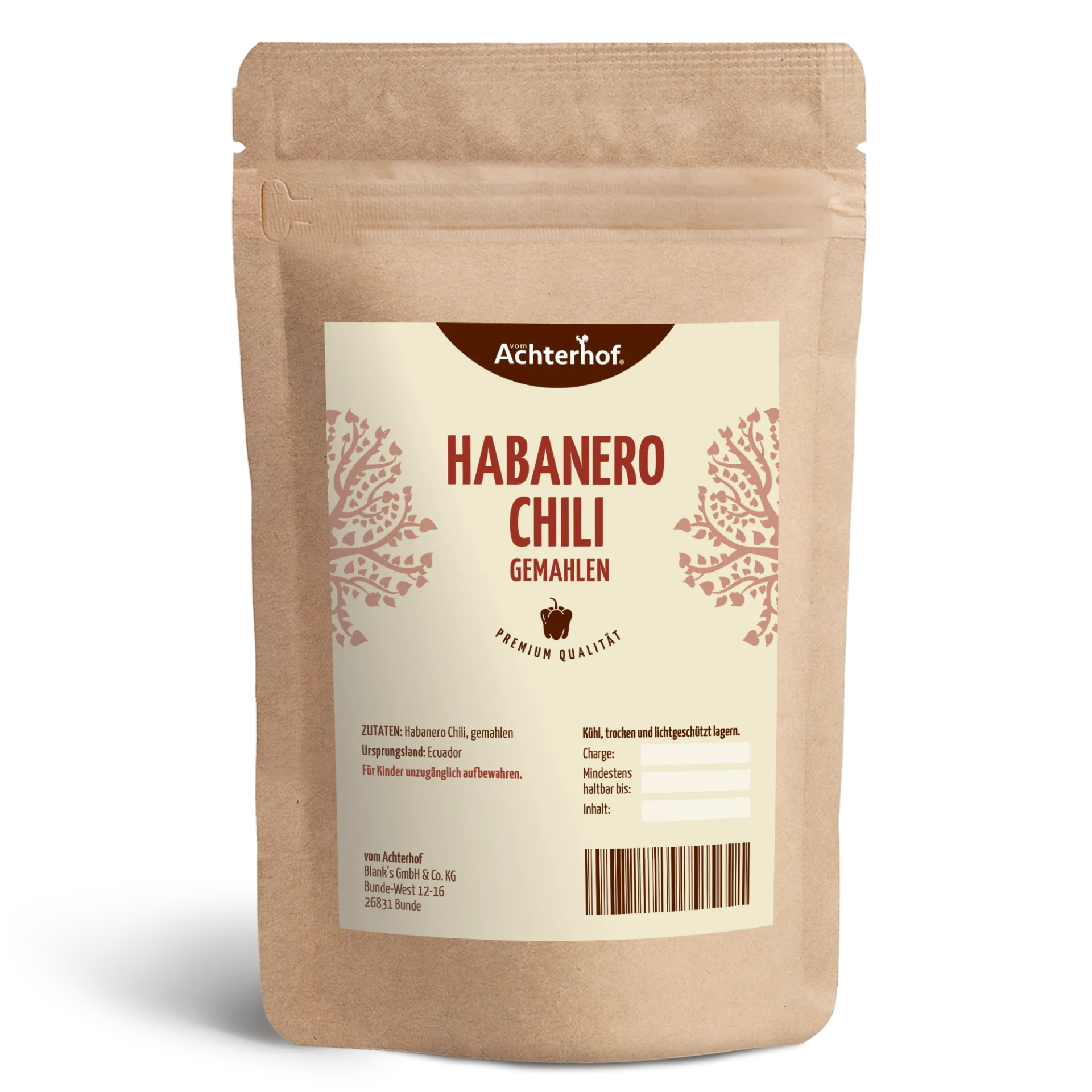 Habanero Chili gemahlen (100g) depicted