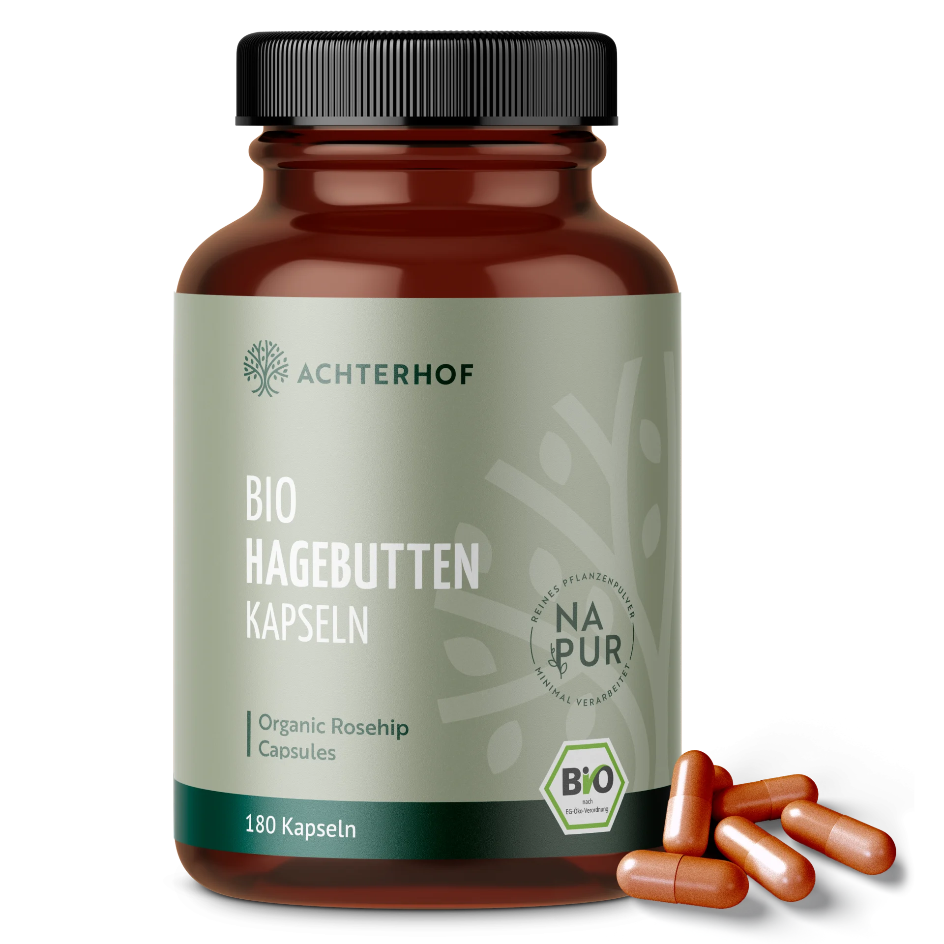 Bio Hagebutten Kapseln (180 Kapseln) depicted