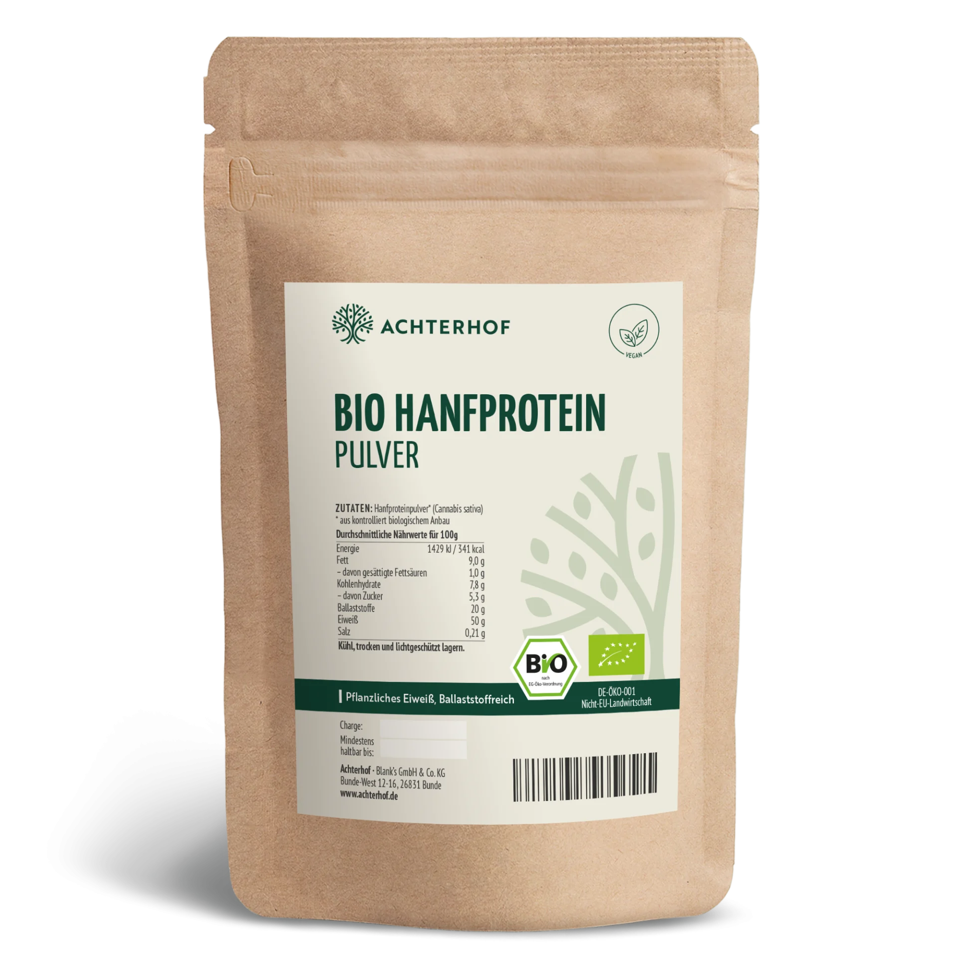 Bio Hanfprotein Pulver (250g) depicted