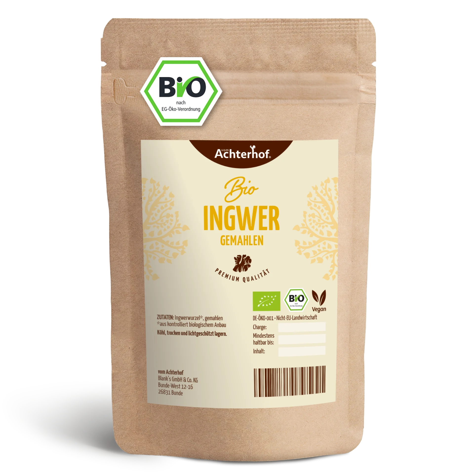 Ingwer gemahlen Bio (250g) depicted