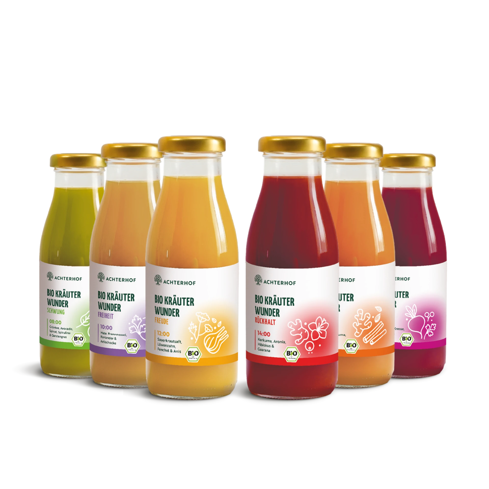 Kräuterwunder Bio Fastenkur 1 - 7 Tage (6 Flachen pro Tag) depicted